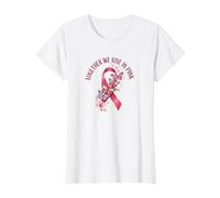 Camisa con Cita sobre el cáncer de Mama Together We Rise in Pink Camiseta