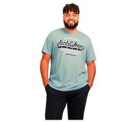 JACK & JONES Male Plus Size Logo T-Shirt Camiseta, Azul (Chambray), 5XL Hombres