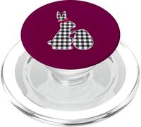 Camisa con Estampado a Cuadros Negros Bunny Buffalo Happy Easter Day Women PopSockets PopGrip para MagSafe