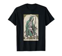 Camisa con estampado de tarot, diseño vintage de arte gótico, diseño de esqueleto Camiseta