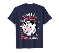 Camisa con estampado de vaca para niña que ama a las vacas, granjero, para niños y niñas Camiseta