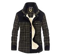 Camisa con forro polar a cuadros para hombre, camisa con forro polar a cuadros para hombre, chaqueta clásica con cuello de solapa, chaqueta versátil de retazos, chaqueta moderna y cálida, ropa