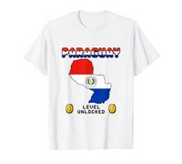 Camisa con la Bandera de Paraguay, Mapa de Paraguay, Paraguay para niños y niñas Camiseta gráfica económica, Hombre, Blanco, XL