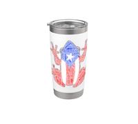 Camisa Coqui Camisa Taino Bandera Puerto Rico Ciudades Boricua Tee Vaso térmico de acero inoxidable de doble pared