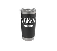 Camisa Corfú Estilo Clásico Corfú Grecia Vaso térmico de acero inoxidable de doble pared