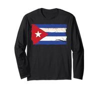 Camisa Cuba Bandera Cubana Gráfico del Mes de la Herencia Hispana Manga Larga