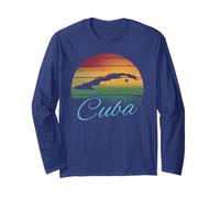 Camisa Cuba Mes de la Herencia Hispana Cubana Mapa Isla Manga Larga
