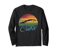 Camisa Cuba Mes de la Herencia Hispana Mapa Isla Caribe Manga Larga