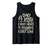 Camisa Dad A Sons First Hero A Daughter First Love para Hombre Camiseta sin Mangas