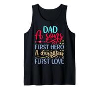 Camisa Dad A Sons First Hero A Daughter First Love para Hombre Camiseta sin Mangas