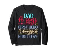 Camisa Dad A Sons First Hero A Daughter First Love para Hombre Manga Larga