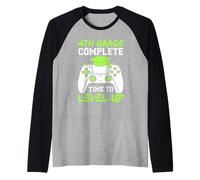 Camisa de 4to grado Complete Time To Level Up Shirt Gaming Graduación Camiseta Manga Raglan