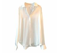 Camisa De a La Moda Primavera, Camisa De Trabajo Manga Larga, Moda Suelto Cuello Abierto Tops, Casual Fiesta Versátiles T-Shirt, Adecuada para El Trabajo Y Los Negocios