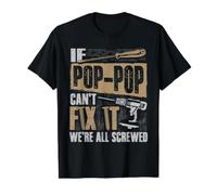 Camisa de Abuelo Si el Pop-Pop no Puede arreglarla, Estamos Todos arruinados Camiseta gráfica económica, Hombre, Negro, M
