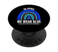 Camisa de abuso Infantil - April We Wear Blue Child Abuse Awareness PopSockets PopGrip Adhesivo