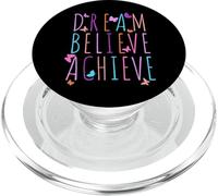 Camisa de afirmación para niñas Butterfly Dream Believe Achieve PopSockets PopGrip para MagSafe