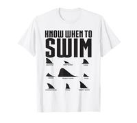 Camisa de aleta de tiburón | Saber cuándo nadar | Tipos de amantes de los tiburones Camiseta