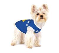Camisa de algodón con estampado de bandera de Kosovo, adorable camiseta sin mangas para cachorros, gatos y chihuahuas