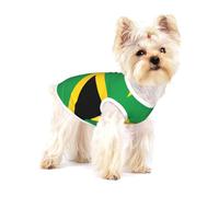 Camisa de algodón con estampado de la bandera de Jamaica para perros pequeños, camiseta sin mangas suave y transpirable para cachorros, gatos y chihuahua