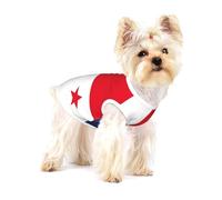 Camisa de algodón con estampado de la bandera de Panamá para perros pequeños, camiseta sin mangas suave y transpirable para cachorros, gatos y chihuahua