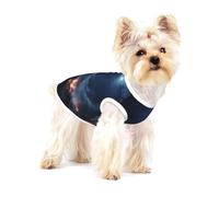 Camisa de algodón para perro con diseño de montañas cubiertas con luz de estrellas, suave y transpirable, para perros, gatos, niños, niñas, mascotas, adecuada para mascotas pequeñas