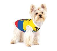 Camisa de algodón para perro con la bandera de Ecuador, camiseta suave y transpirable para perros, gatos, niños, niñas, mascotas, adecuada para mascotas pequeñas