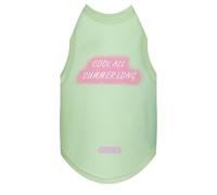 Camisa de algodón suave para perros pequeños, medianos y grandes, camiseta transpirable de ajuste cómodo con bonitos estampados de animales para el uso diario (verde menta, L)