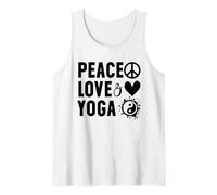 Camisa de amor de paz y yoga, I Love Yoga Camisas para mujer Yoga Camiseta sin Mangas