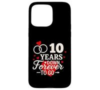 Camisa de aniversario romántico de 10 Years Down Forever to Go Carcasa para iPhone 15 Pro Max