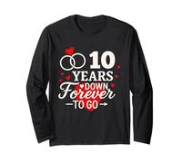 Camisa de aniversario romántico de 10 Years Down Forever to Go Manga Larga