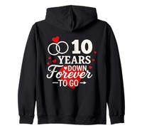 Camisa de aniversario romántico de 10 Years Down Forever to Go Sudadera con Capucha