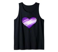 Camisa de Apoyo a la Demencia con corazón Morado para concienciación sobre el Alzheimers Camiseta sin Mangas