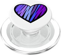 Camisa de Apoyo a la Demencia con corazón Morado para concienciación sobre el Alzheimers PopSockets PopGrip para MagSafe