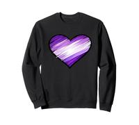 Camisa de Apoyo a la Demencia con corazón Morado para concienciación sobre el Alzheimers Sudadera