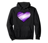 Camisa de Apoyo a la Demencia con corazón Morado para concienciación sobre el Alzheimers Sudadera con Capucha