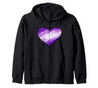 Camisa de Apoyo a la Demencia con corazón Morado para concienciación sobre el Alzheimers Sudadera con Capucha