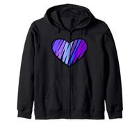 Camisa de Apoyo a la Demencia con corazón Morado para concienciación sobre el Alzheimers Sudadera con Capucha