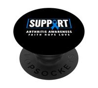 Camisa de Apoyo para la Artritis - Blue Ribbon Arthritis Awareness PopSockets PopGrip Adhesivo