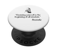 Camisa de Aristóteles sobre Conocerte a ti mismo Filosofía de Aristóteles PopSockets PopGrip Adhesivo