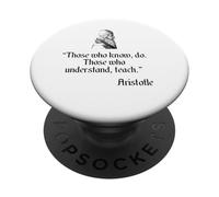 Camisa de Aristóteles sobre Educación y Enseñanza Filosofía de Aristóteles PopSockets PopGrip Adhesivo