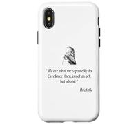 Camisa de Aristóteles sobre la excelencia Filosofía de Aristóteles Carcasa para iPhone X/XS