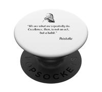 Camisa de Aristóteles sobre la excelencia Filosofía de Aristóteles PopSockets PopGrip Adhesivo