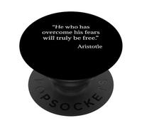 Camisa de Aristóteles sobre la Filosofía de Libertad de Miedos PopSockets PopGrip Adhesivo
