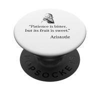 Camisa de Aristóteles sobre la paciencia Filosofía de Aristóteles PopSockets PopGrip Adhesivo