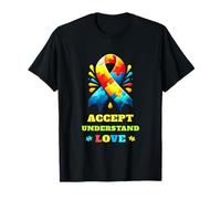 Camisa de autismo Mujeres que los hombres aceptan comprender Camiseta
