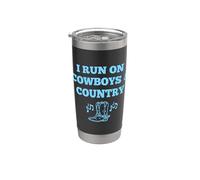 Camisa de botas vaqueras Run on Cowboys and Country Music Tee Vaso térmico de acero inoxidable de doble pared