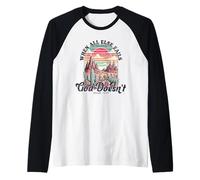 Camisa de cactus del atardecer del desierto cuando todo lo demás falla Dios no lo hace Camiseta Manga Raglan
