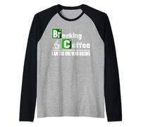 Camisa de café para Romper el Regalo Divertido para Adictos a la cafeína Camiseta Manga Raglan