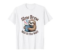 Camisa de café Slow Brew Worth The Wait Sloth Camiseta