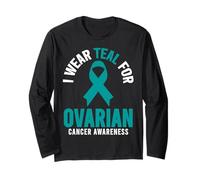 Camisa de cáncer de Ovario - I Wear Teal Concientización sobre el cáncer de Ovario Manga Larga